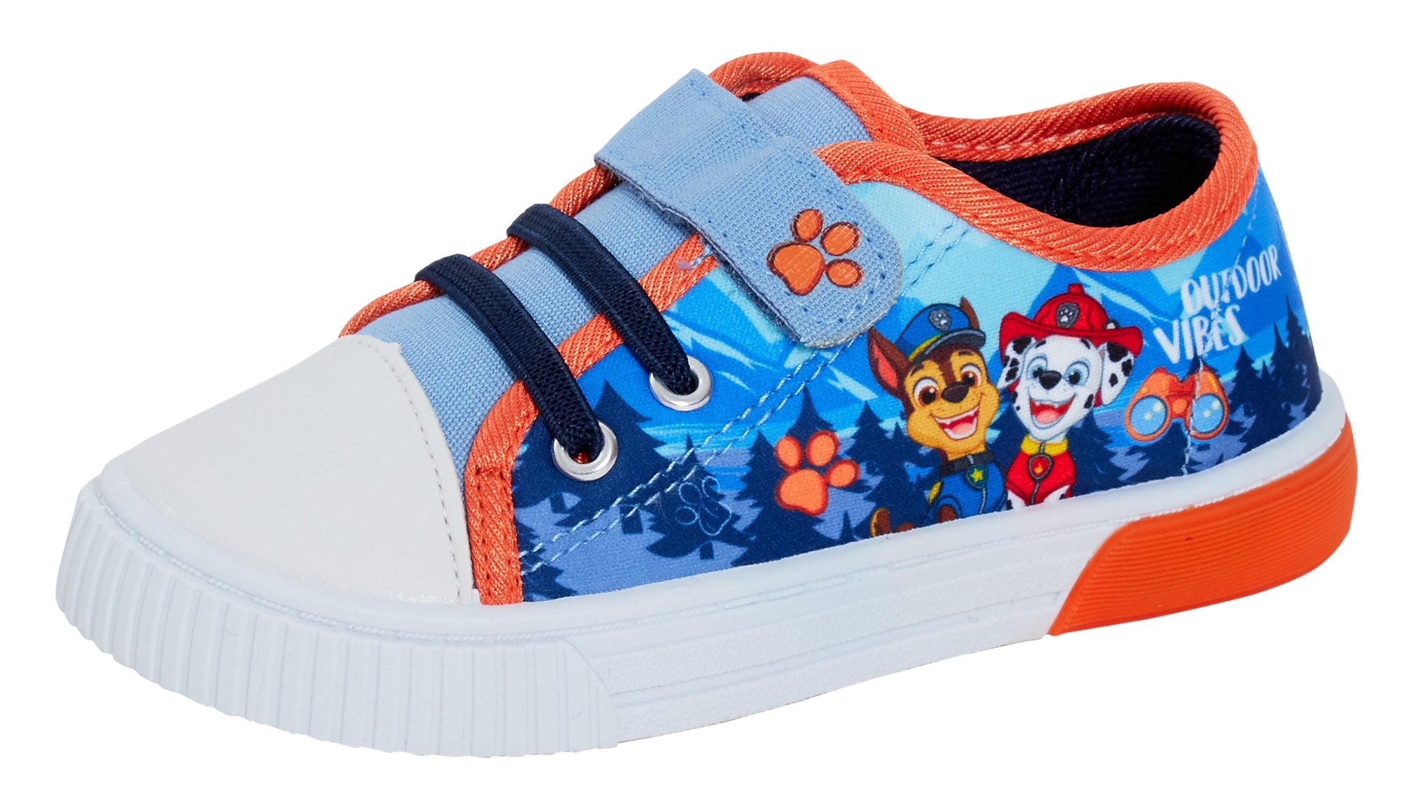 Boys Paw Patrol Light Up Canvas Trainers with Lights Chase Marshall Canvas Pumps