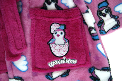 Girls Hatchimals Dressing Gown Fleece Bath Robe Character Nightwear Kids Gift