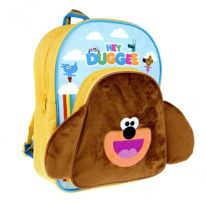 Hey Duggee Boys 3D Plush Backpack Kids Squirrel Club Lunch Nursery Bag Rucksack