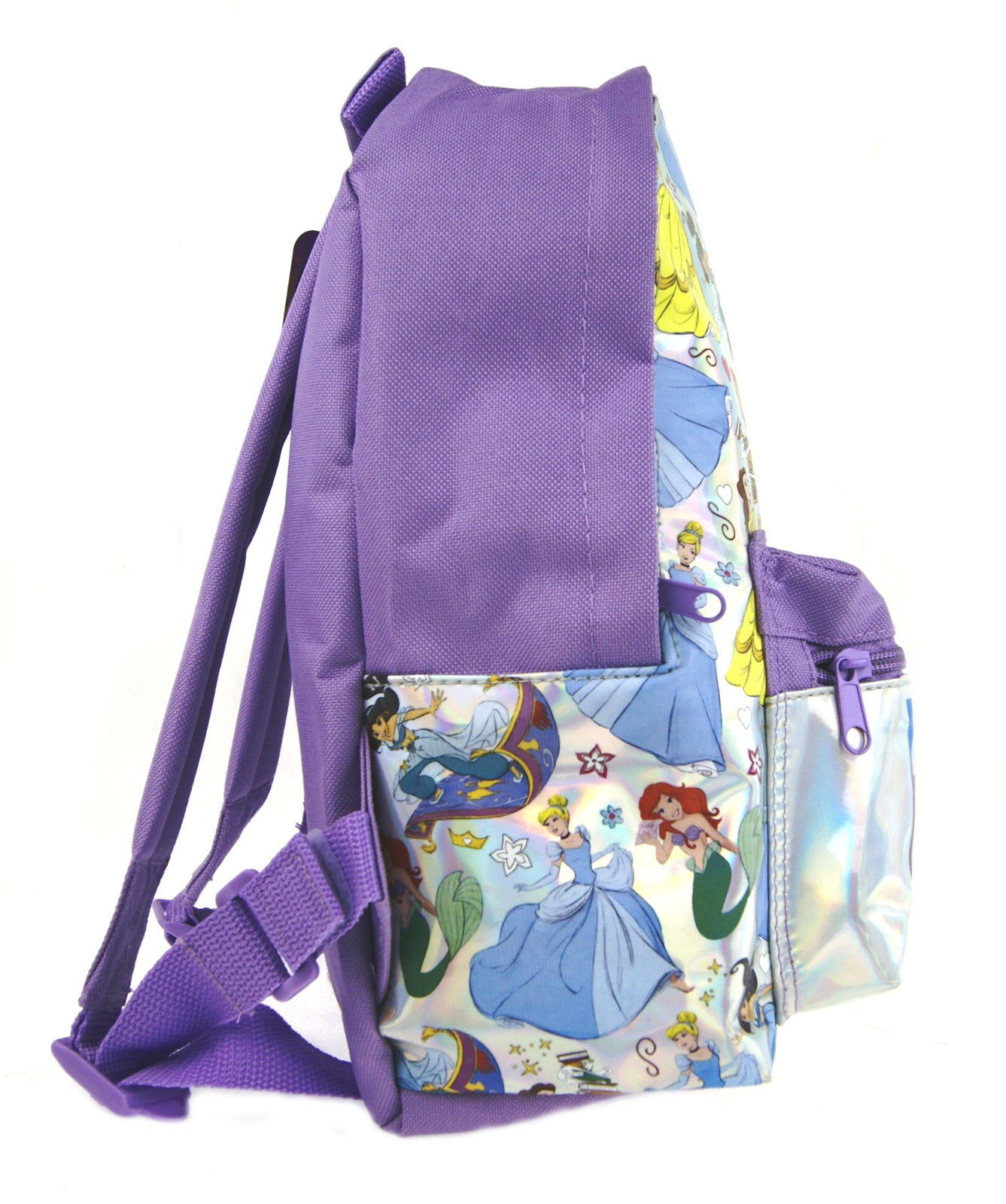 Disney Princess Roxy Holographic Backpack Travel School Rucksack Kids Lunch Bag