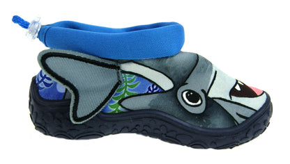 Boys 3D Hammerhead Shark Aqua Socks Kids Character Beach Pool Shoes Summer Size