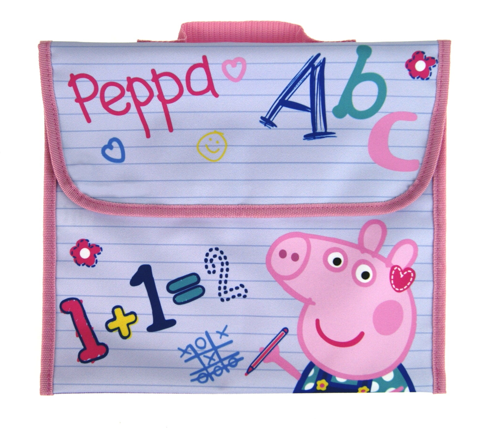 Kids Peppa Pig ABC Primary School Book Bag Girls Back to School Reading Satchel