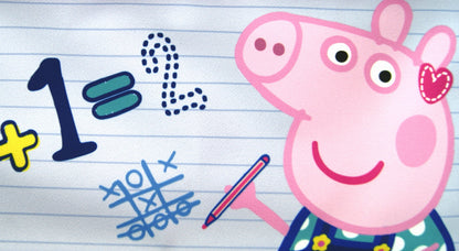 Kids Peppa Pig ABC Primary School Book Bag Girls Back to School Reading Satchel