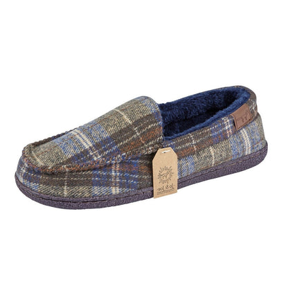 Mens Moccasins Slippers Faux Fur Lined Indoor House Shoes Lightweight Anti Skid