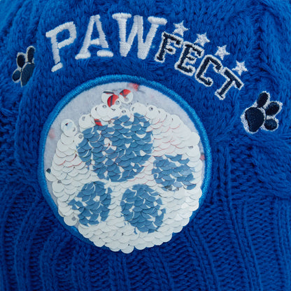 Boys Paw Patrol Reversible Knitted Bobble Hat + Mittens Winter Chase Marshall