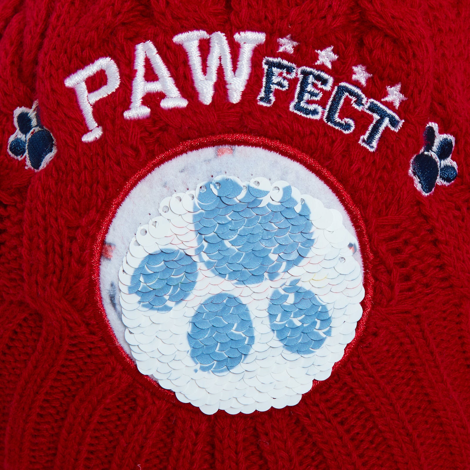 Boys Paw Patrol Reversible Knitted Bobble Hat + Mittens Winter Chase Marshall
