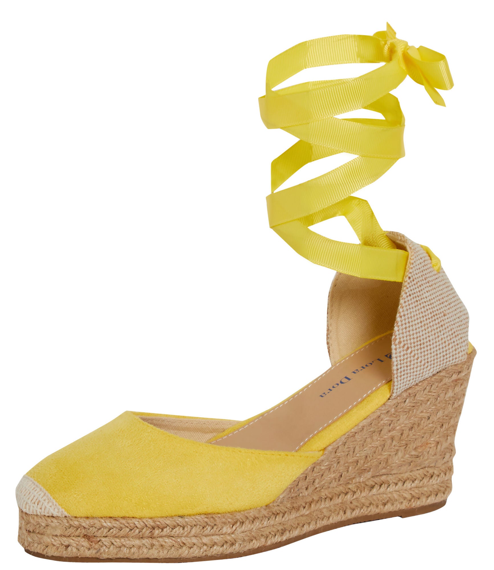 Womens Espadrille Wedge Sandals Strappy Hessian Wedges Ankle Wrap Tie Leg Straps