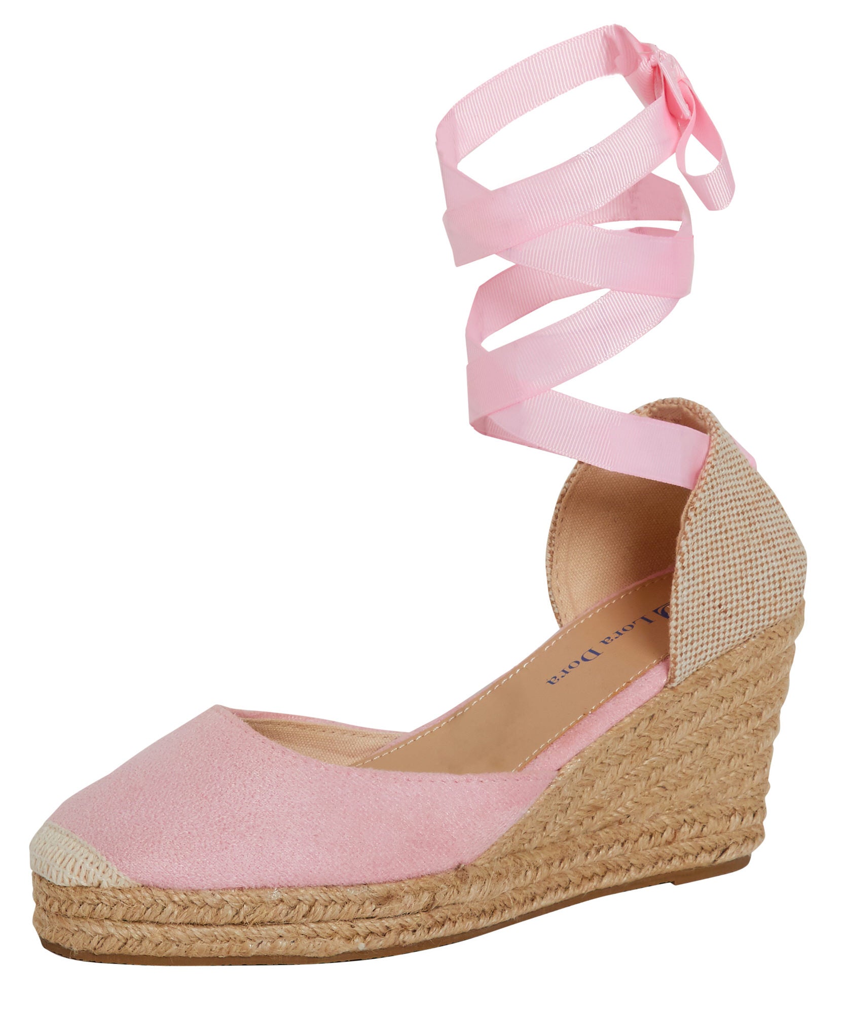 Womens Espadrille Wedge Sandals Strappy Hessian Wedges Ankle Wrap Tie Leg Straps