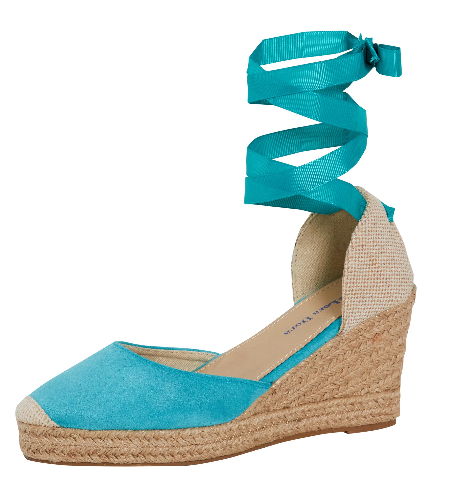 Womens Espadrille Wedge Sandals Strappy Hessian Wedges Ankle Wrap Tie Leg Straps