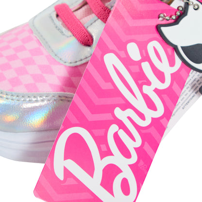 Girls Barbie Light Up Trainers Kids Fashion Doll Easy Touch Fasten Sports Shoes