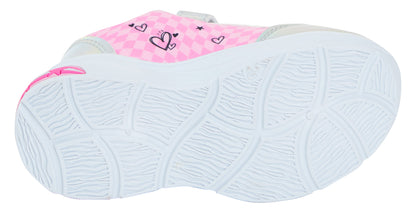 Girls Barbie Light Up Trainers Kids Fashion Doll Easy Touch Fasten Sports Shoes