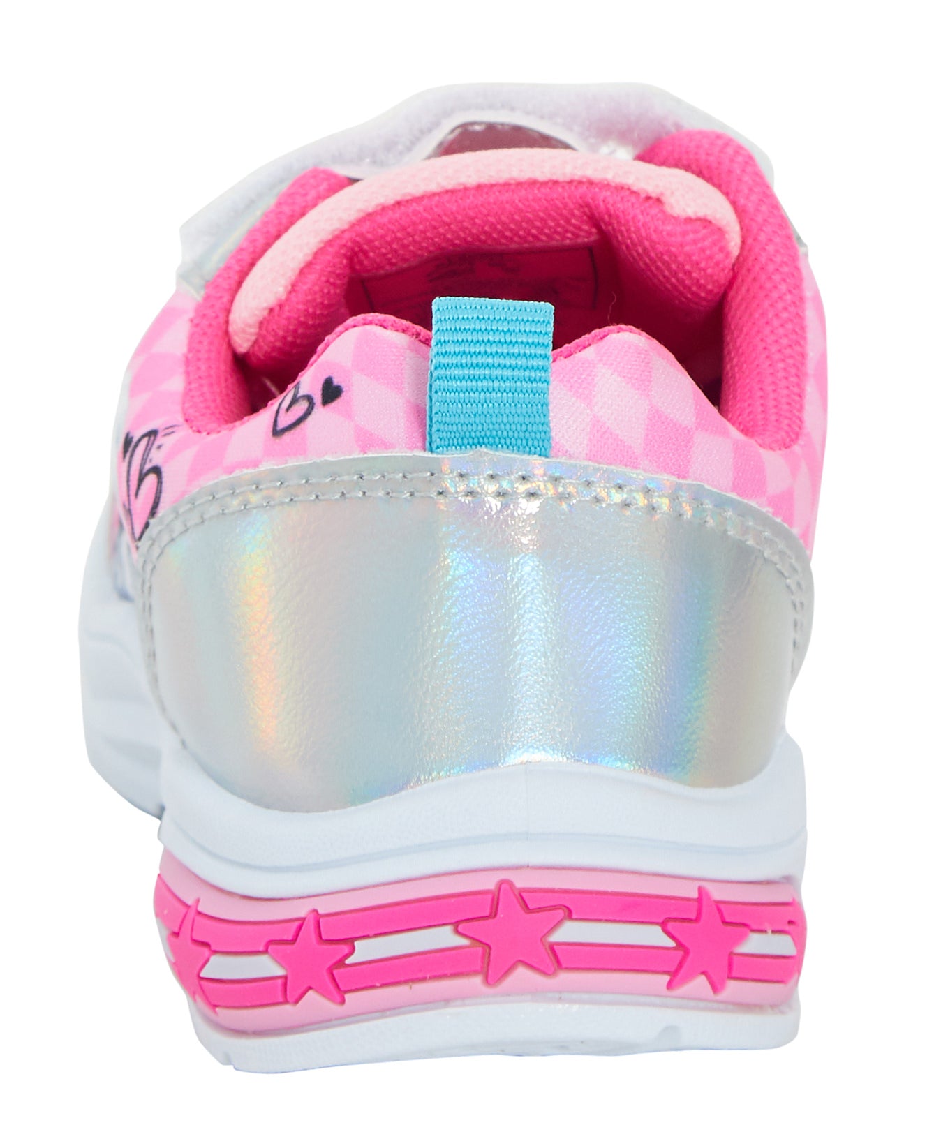 Girls Barbie Light Up Trainers Kids Fashion Doll Easy Touch Fasten Sports Shoes