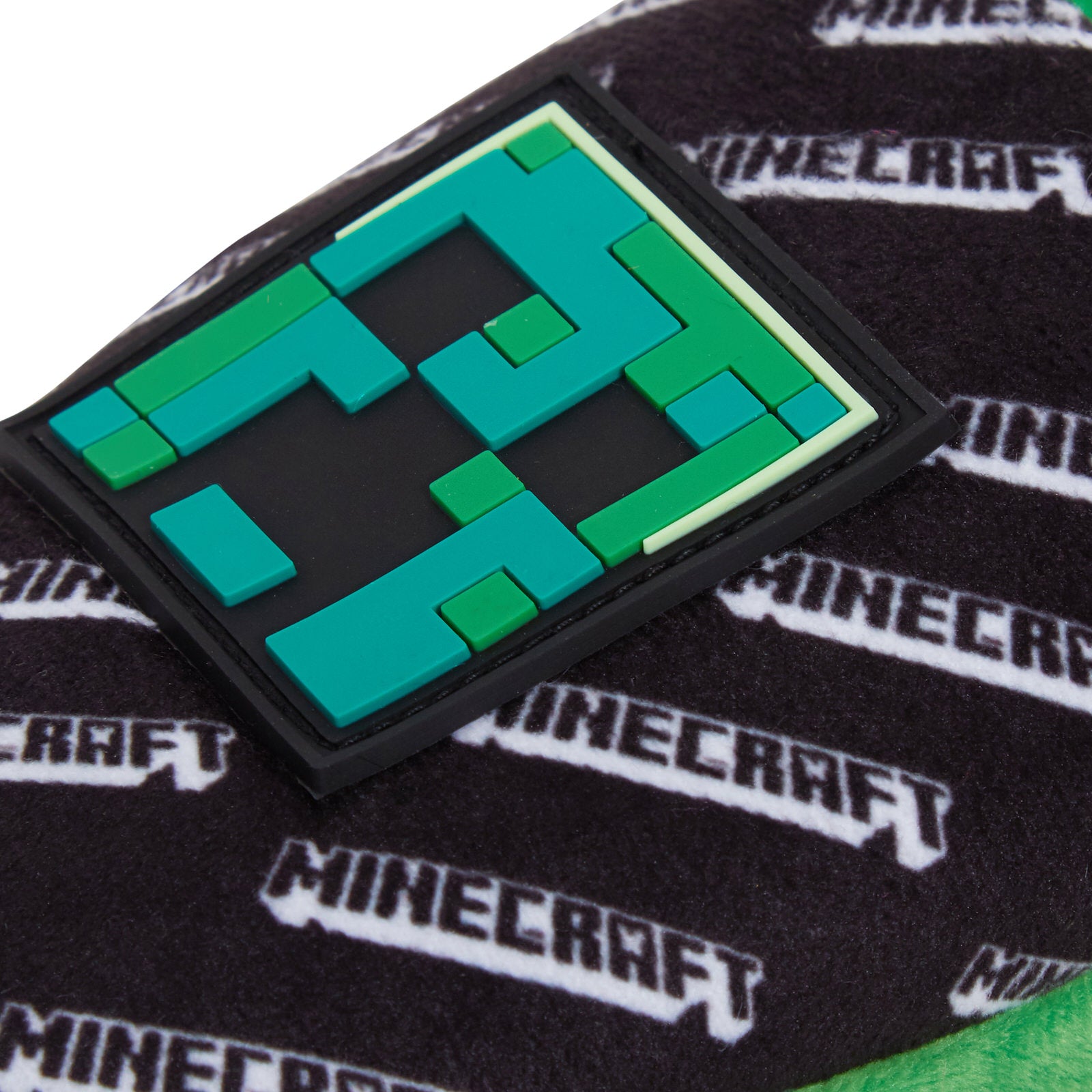 Mens Minecraft Slippers Teen Creeper Gamer Open Back Slip On Mules House Shoes