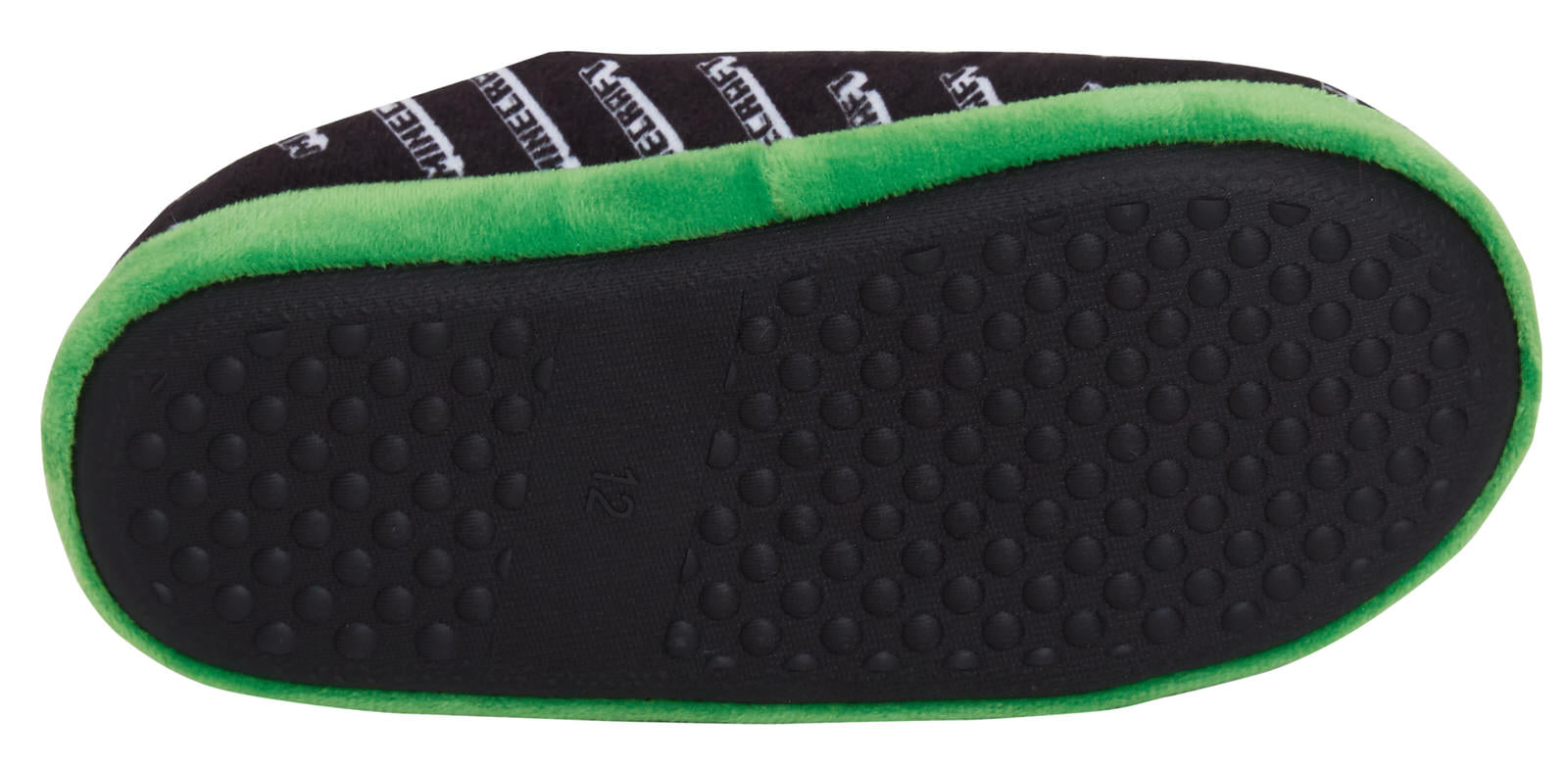 Mens Minecraft Slippers Teen Creeper Gamer Open Back Slip On Mules House Shoes