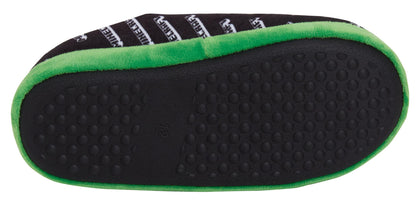 Mens Minecraft Slippers Teen Creeper Gamer Open Back Slip On Mules House Shoes