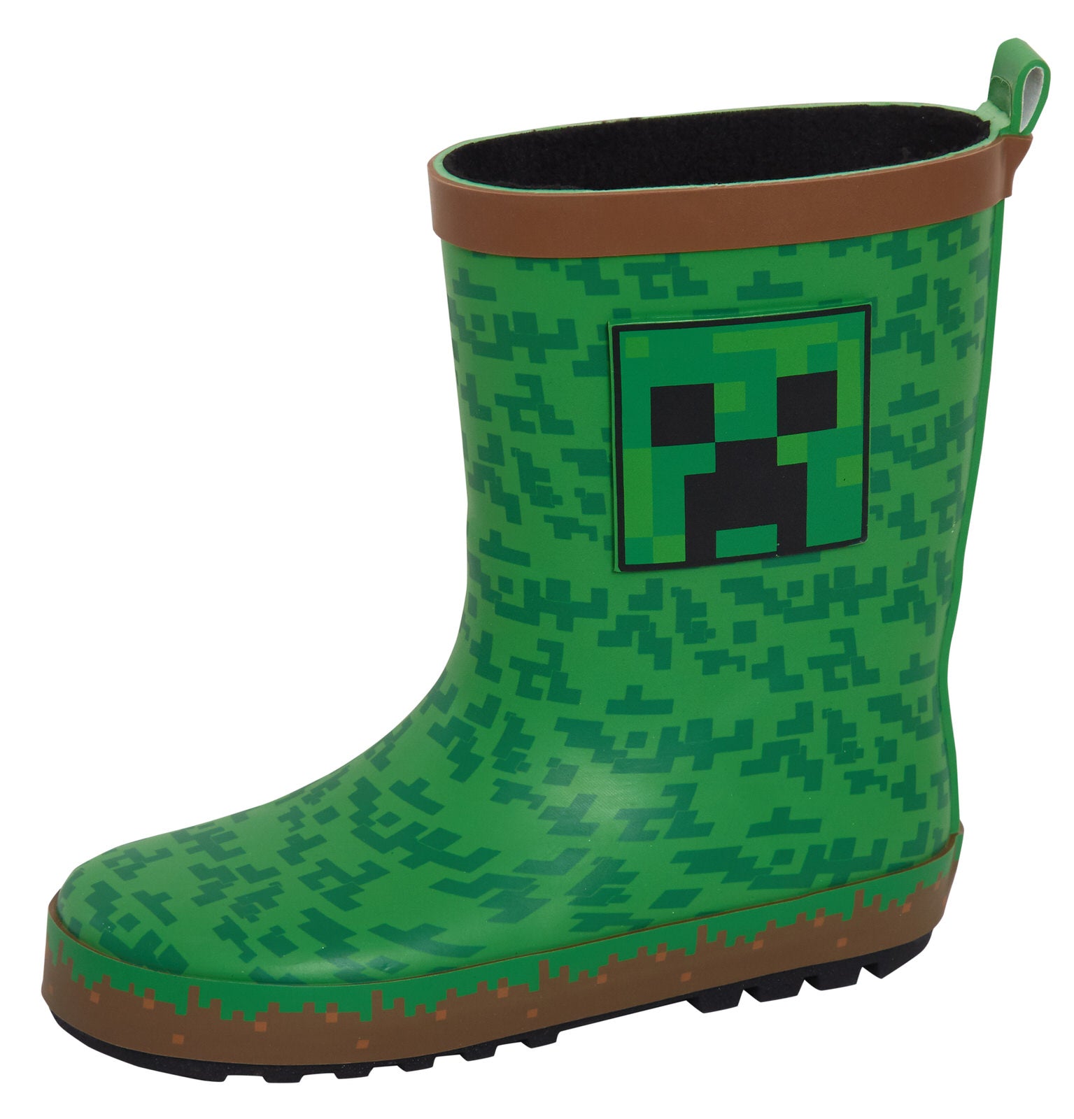 Boys Minecraft Rubber Wellingtons Kids Gamer Wellington Boots Rain Wellies Wellys