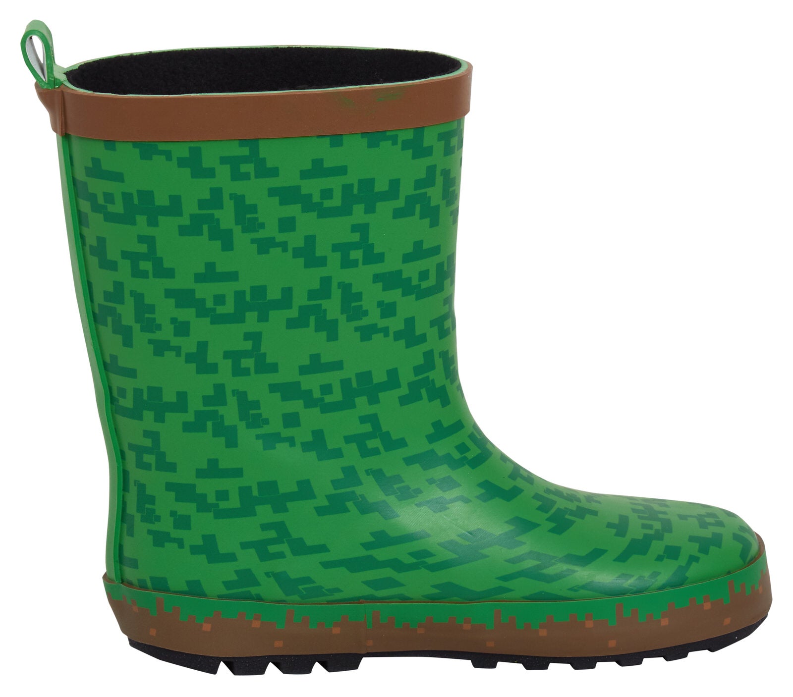 Boys Minecraft Rubber Wellingtons Kids Gamer Wellington Boots Rain Wellies Wellys
