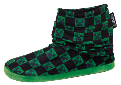 Boys Minecraft Slipper Boots Kids Creeper Gamer Warm Fleece Slippers House Shoes
