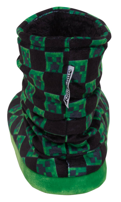 Boys Minecraft Slipper Boots Kids Creeper Gamer Warm Fleece Slippers House Shoes