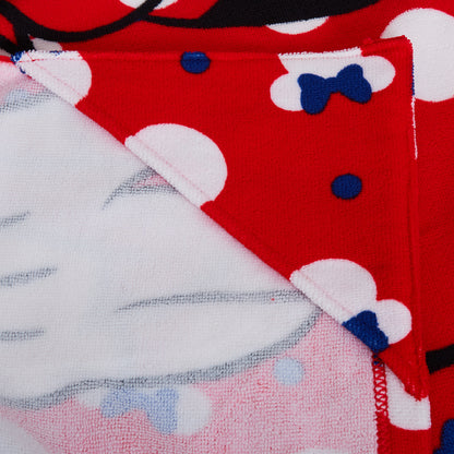 Girls Disney Minnie Mouse Hooded Towel Kids Character Bow Beach Bath Wrap Poncho