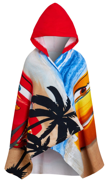 Disney Cars Hooded Towel Kids Boys Lightning McQueen Cruz Beach Bath Wrap Poncho