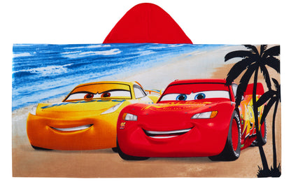 Disney Cars Hooded Towel Kids Boys Lightning McQueen Cruz Beach Bath Wrap Poncho