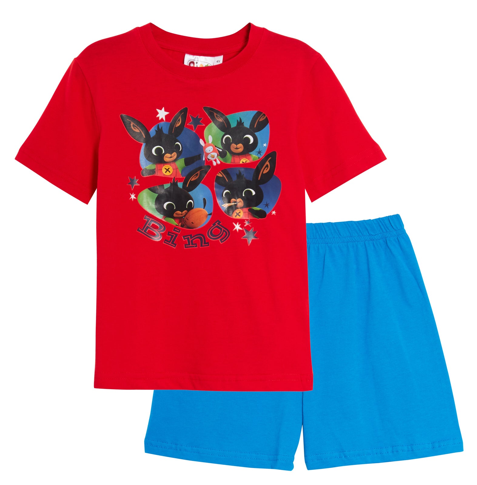 Boys Bing Bunny Short Pyjamas Kids Cbeebies Shortie Pjs Set Toddlers Nightwear