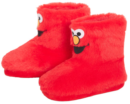 Sesame Street Slipper Boots Kids Elmo Cookie Monster Fleece Slippers House Shoes