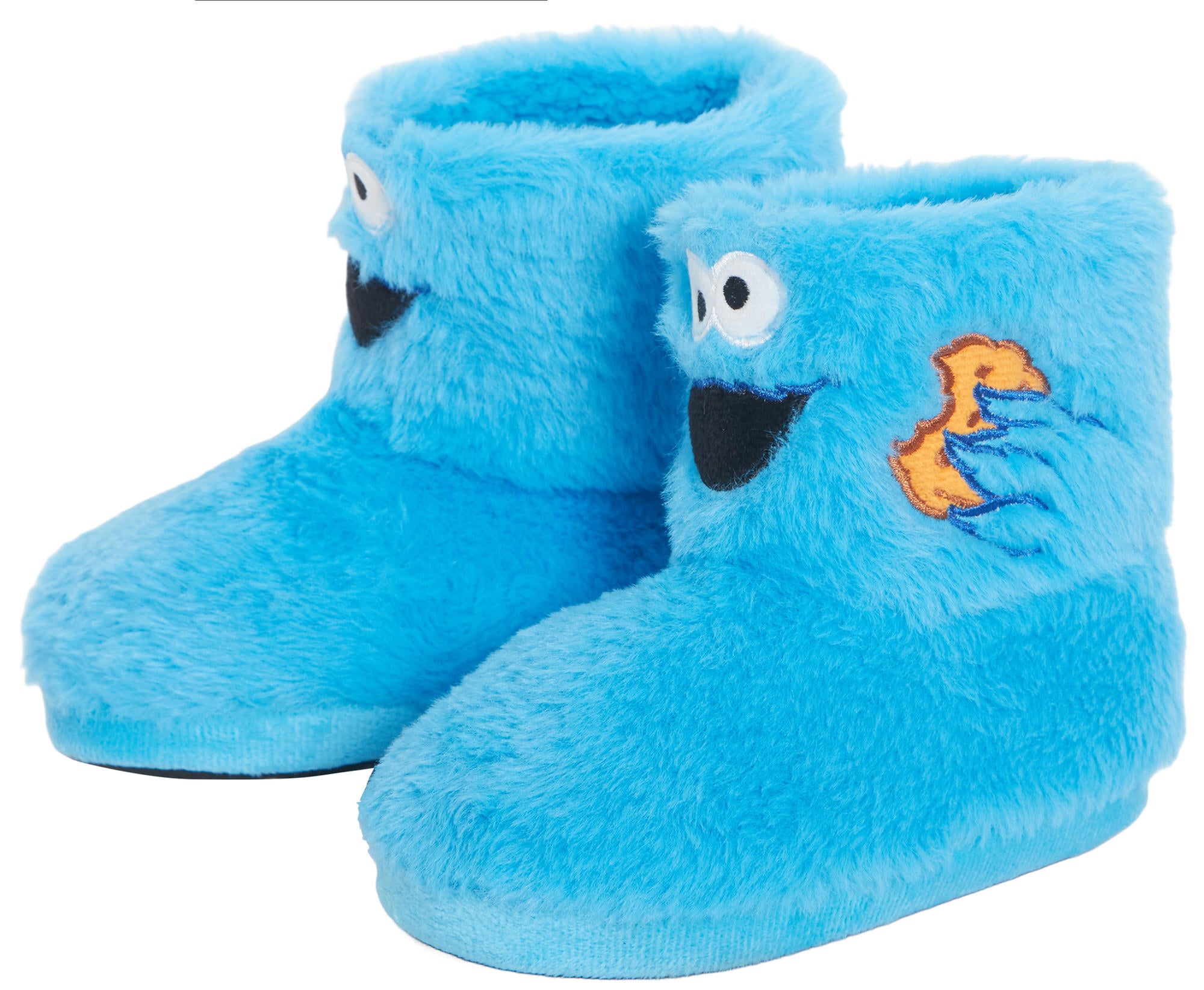 Sesame Street Slipper Boots Kids Elmo Cookie Monster Fleece Slippers House Shoes