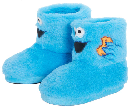 Sesame Street Slipper Boots Kids Elmo Cookie Monster Fleece Slippers House Shoes