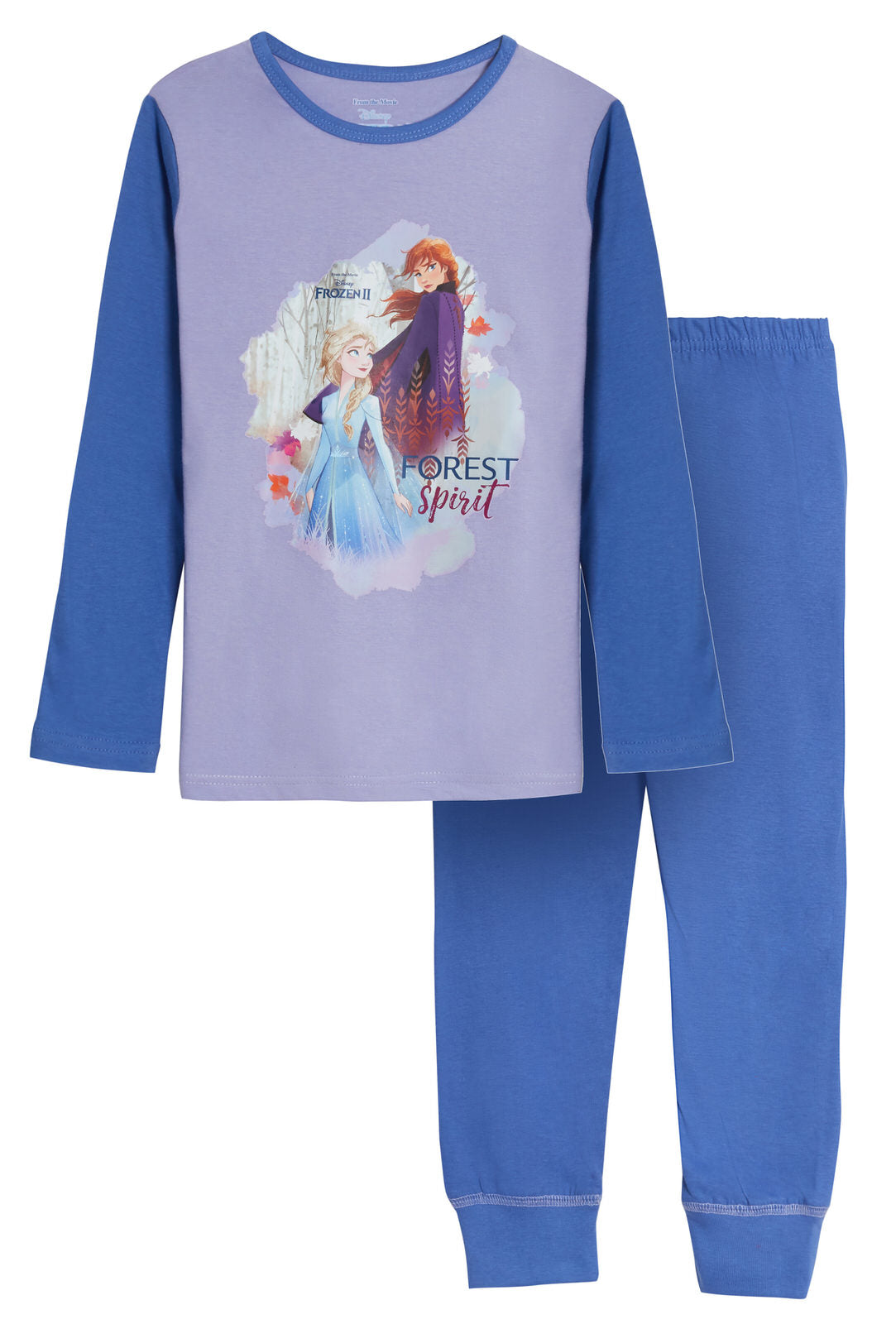 Girls Disney Frozen 2 Pyjamas Kids Full Length Elsa Anna Olaf Pjs Set Nightwear