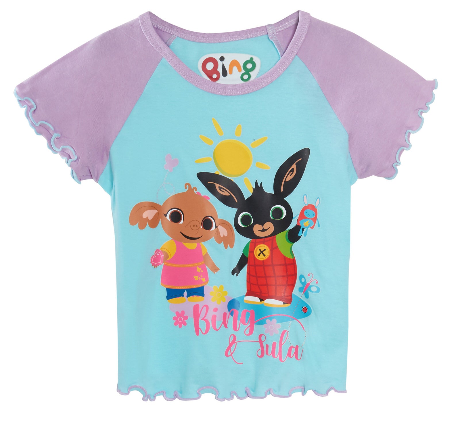 Girls Bing Bunny Short Pyjamas Kids Sula Shortie Pjs Set Summer Shorts Nightwear