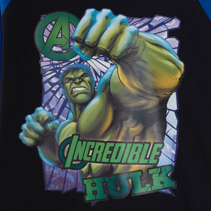 Boys Incredible Hulk Pyjamas Kids Marvel Avengers Full Length Pjs Set Nightwear
