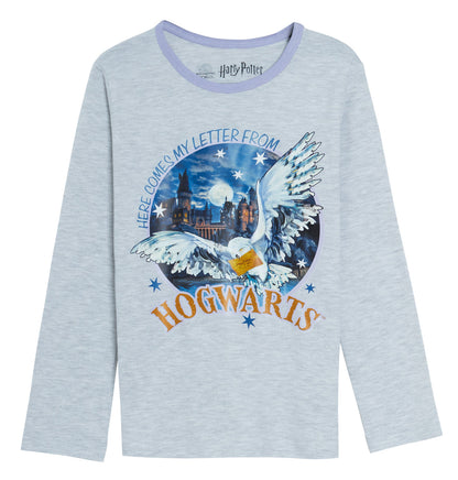 Girls Harry Potter Pyjamas Kids Hogwarts Letter Long Pjs Set Hedwig Nightwear