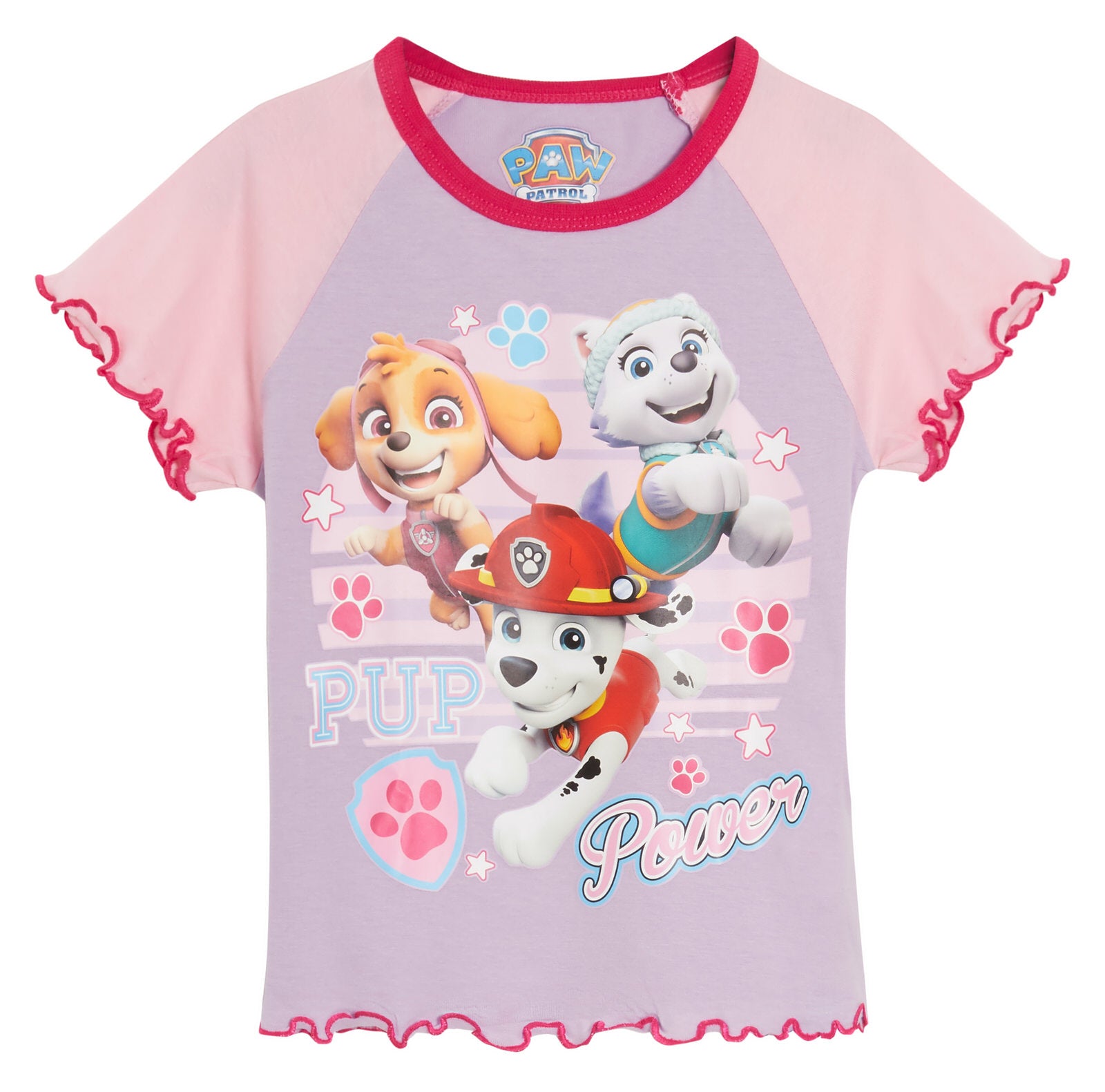 Girls Paw Patrol Short Pyjamas Skye Everest Kids Shortie Pjs Set Nightwear Size
