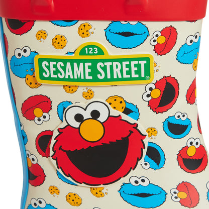 Kids Sesame Street Wellington Boots Pull On Handles Elmo Cookie Monster Wellies