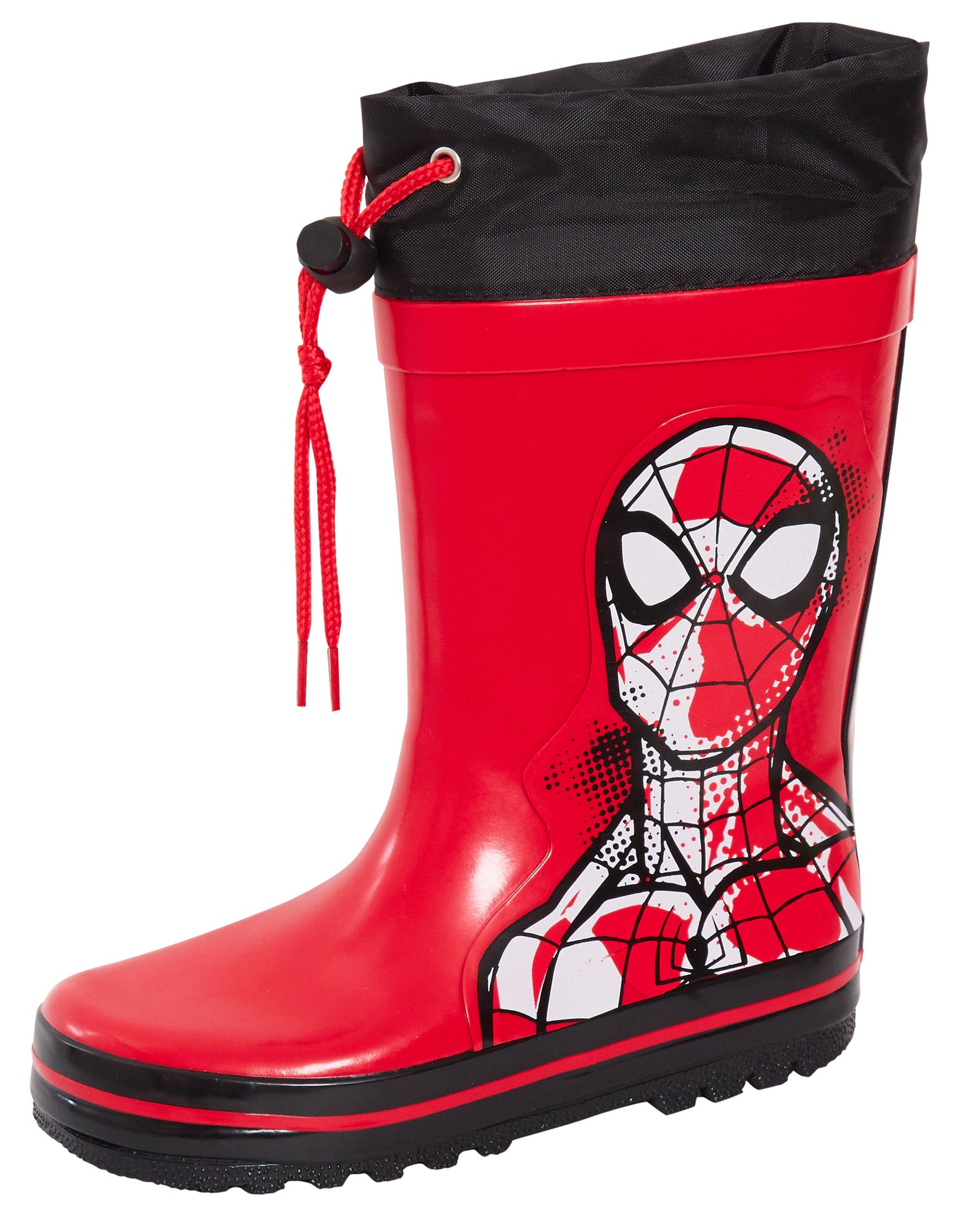Boys Spiderman Tie Top Wellington Boots Marvel Kids Wellies Wellingtons Wellys