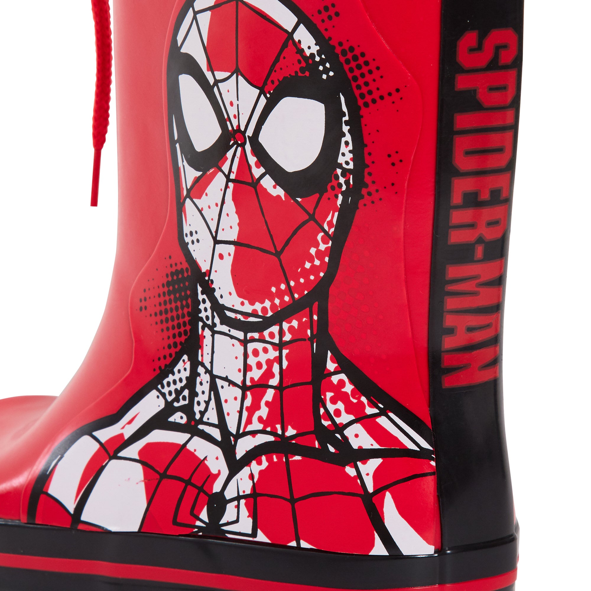 Boys Spiderman Tie Top Wellington Boots Marvel Kids Wellies Wellingtons Wellys