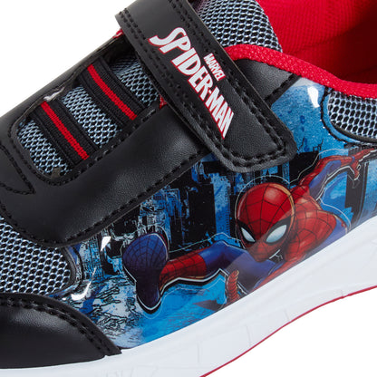 Boys Spiderman Trainers Kids Marvel Lightweight Touch Fasten Running Shoes Pumps