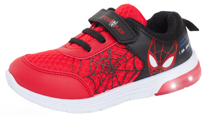 Boys Spiderman Light Up Trainers Kids Marvel Flashing Light Running Sports Shoes