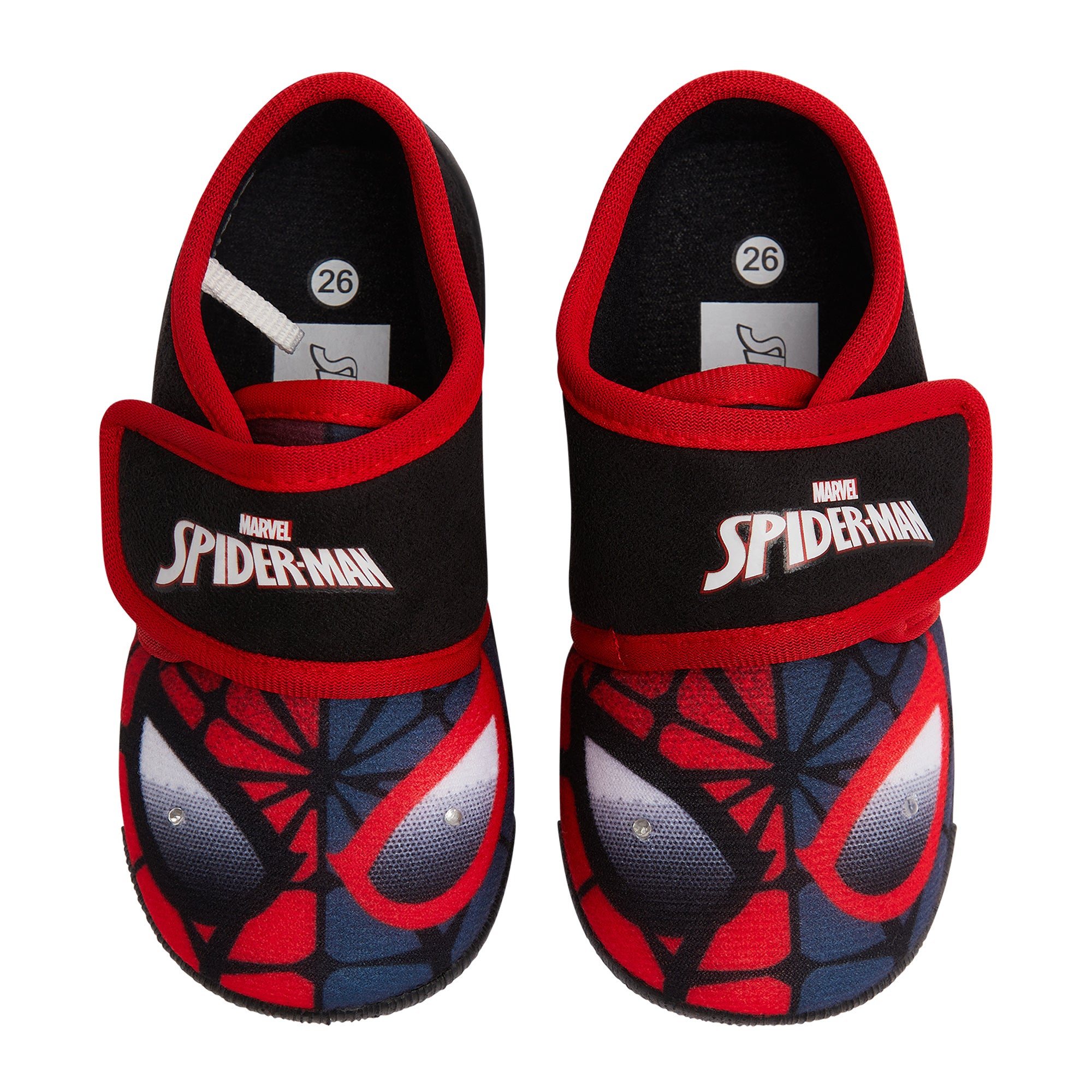 Boys Spiderman Slippers Kids Easy Fasten Non Slip Marvel Slipper House Shoes
