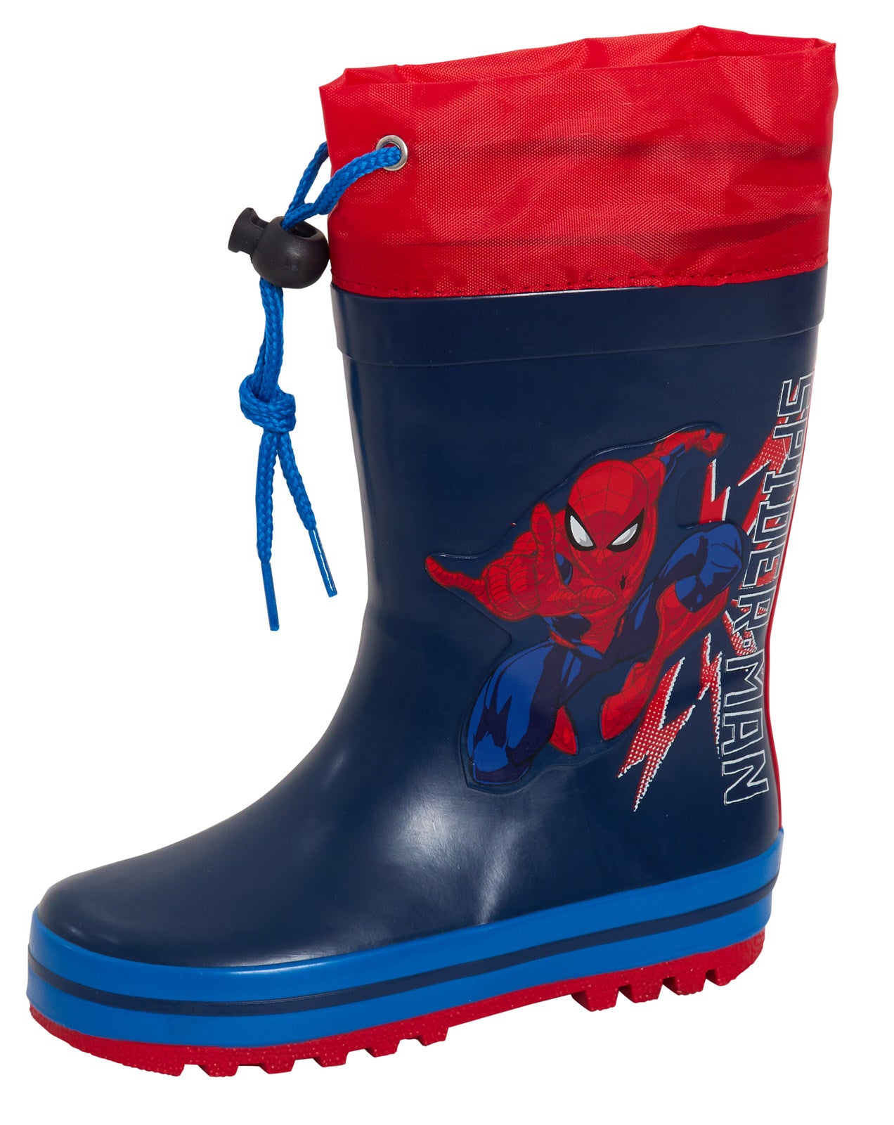 Boys Spiderman Tie Top Wellington Boots Kids Marvel Wellies Wellingtons Wellys