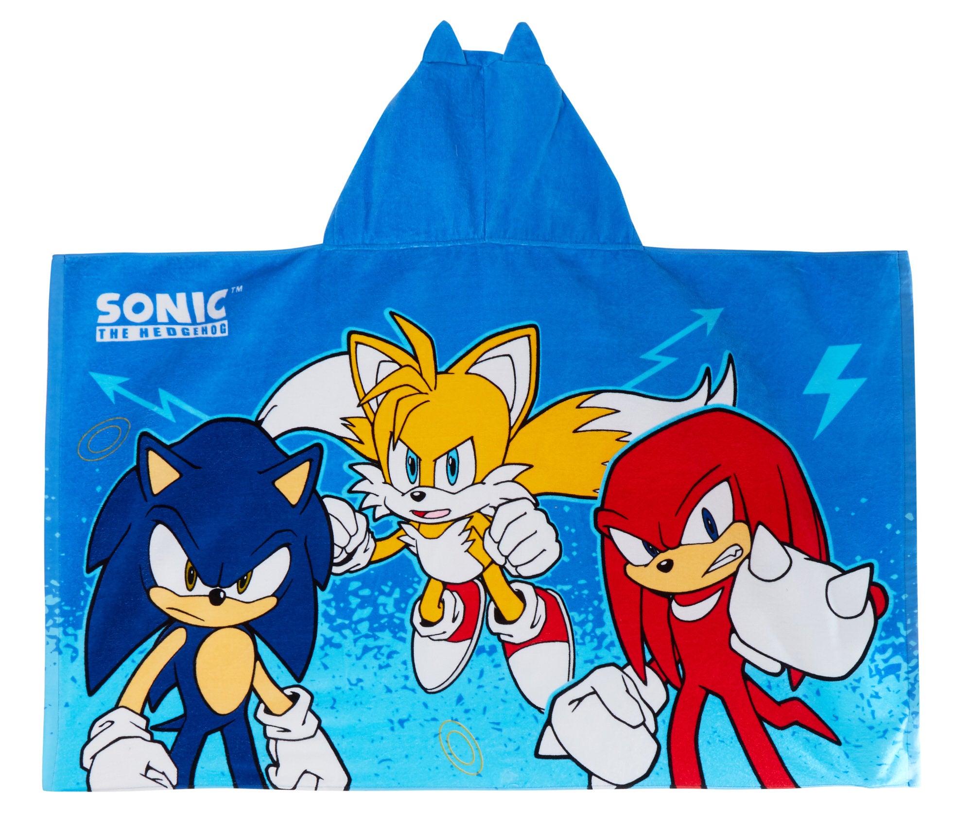 Sonic The Hedgehog Hooded Towel Kids Poncho Beachtowel Bath Towel Swimming Wrap