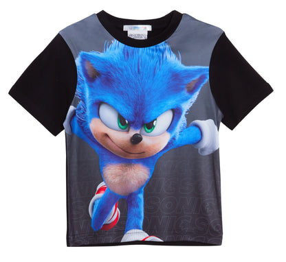 Boys 3 Pack Sonic The Hedgehog T-Shirts Kids Sega Tails Dress Up Tops Gamer Tees