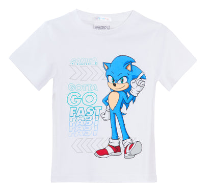 Boys 3 Pack Sonic The Hedgehog T-Shirts Kids Sega Tails Dress Up Tops Gamer Tees