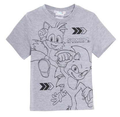 Boys 3 Pack Sonic The Hedgehog T-Shirts Kids Sega Tails Dress Up Tops Gamer Tees