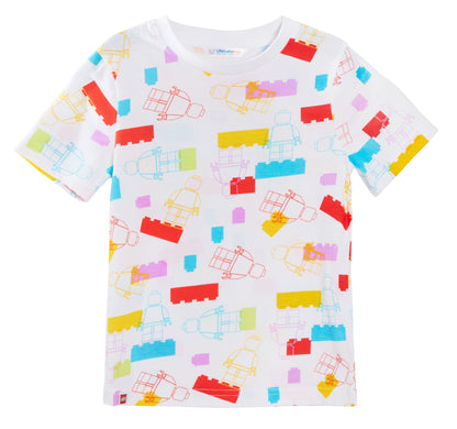 Kids 3 Pack Lego T-Shirts Boys Girls Official Lego Multipack Tops Summer Tees