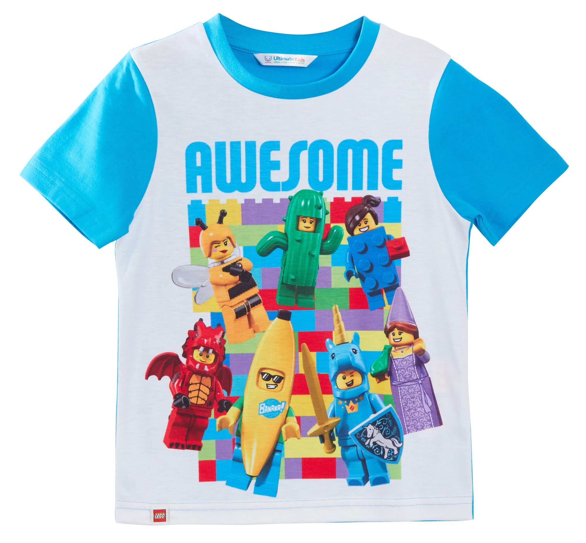 Kids 3 Pack Lego T-Shirts Boys Girls Official Lego Multipack Tops Summer Tees