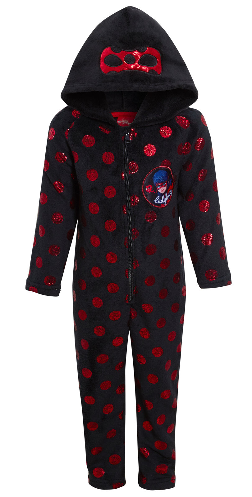 Girls Miraculous Ladybug Dress Up All In One Kids Luxury Fleece Sleepsuit Pjs