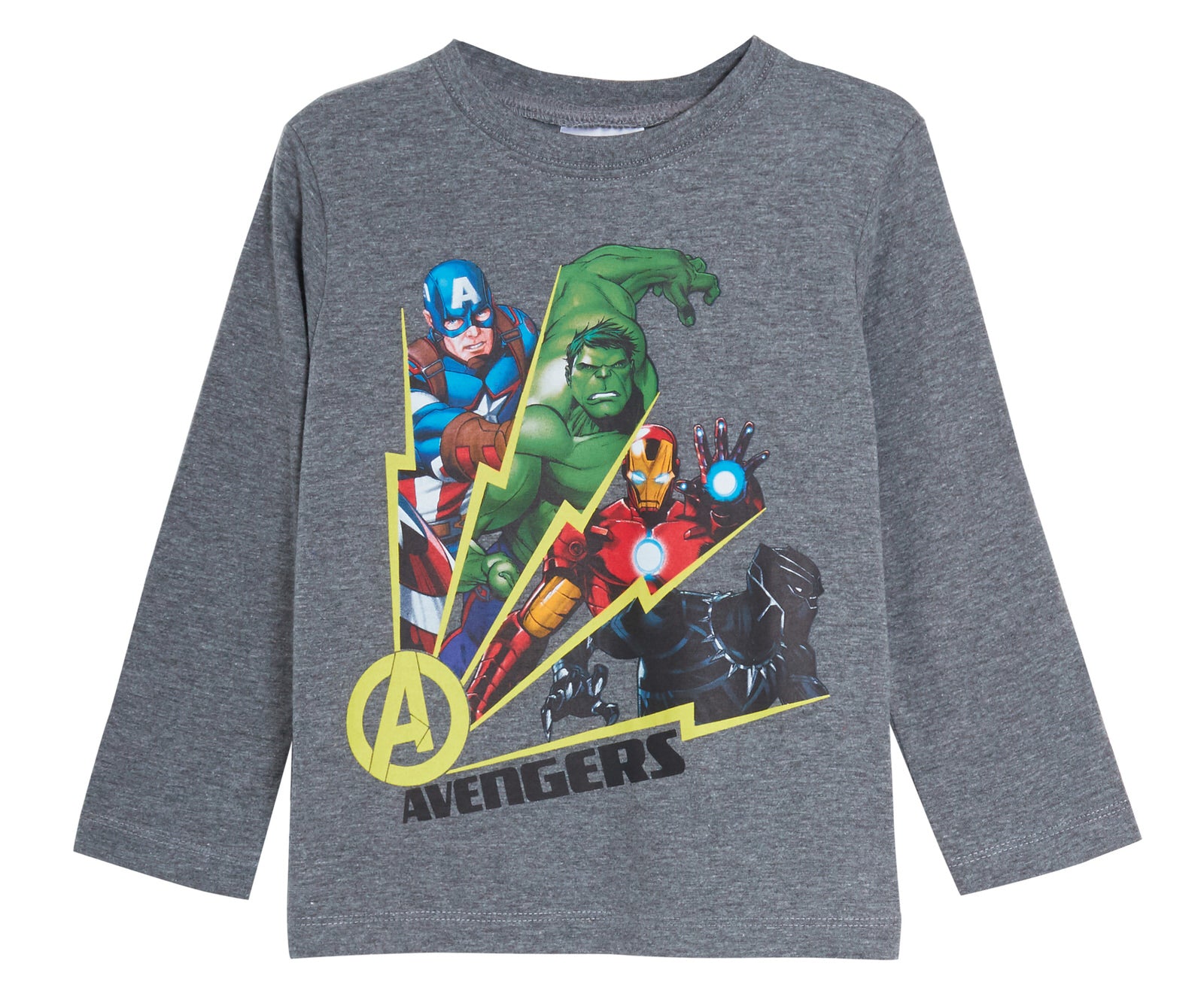 Boys Marvel Avengers Glow In The Dark Full Length Pyjamas Kids Super Hero Pjs